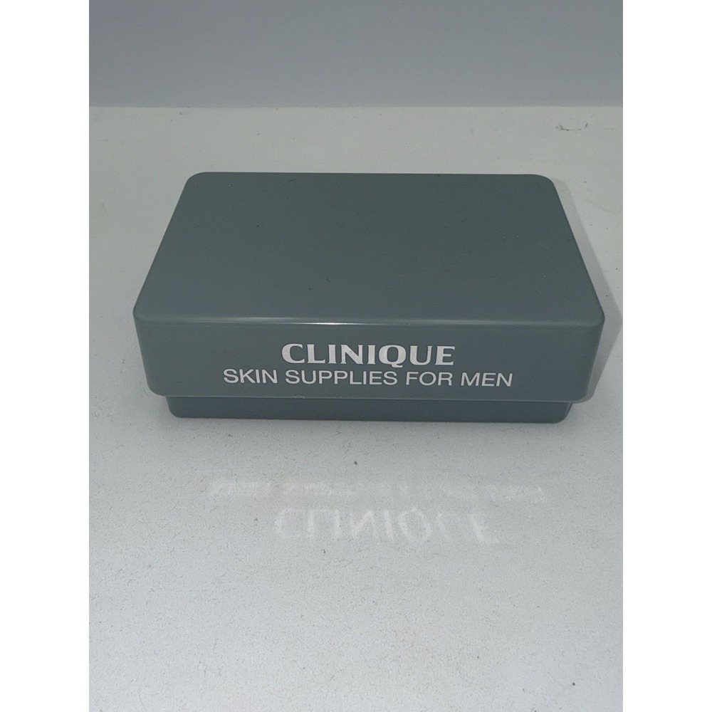 Vintage Clinique Skin Supplies For Men Bar Soap Gray Plastic Box Dish Case